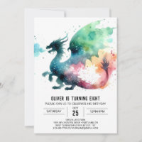 Warm Dragon Birthday Printable