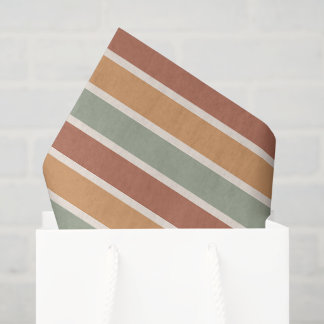 Warm Earth Tone Stripe Fall Neutral Striped Earthy Tissue Paper