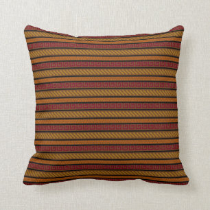 Warm Earth Tones Pattern Throw Pillow