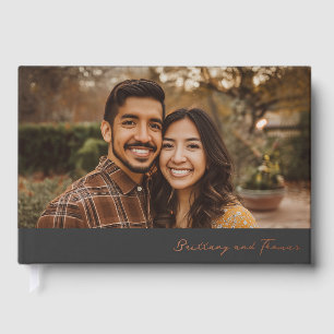 Warm Earthy Contemporary Photo Guest Book