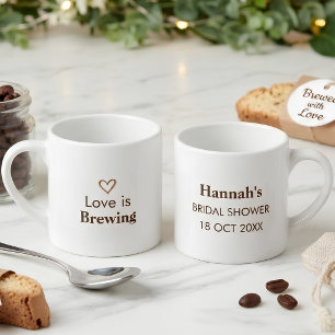 Warm Editorial Love Is Brewing Espresso Mug Favour