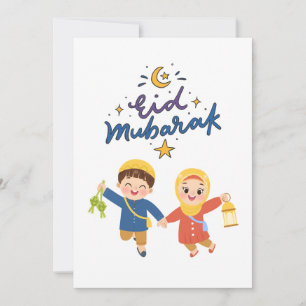 Warm Eid Celebration Design Holiday Card