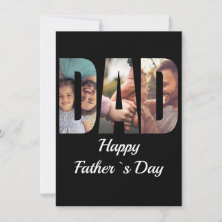 Warm & Emotional Custom Photo Father `s Day Card