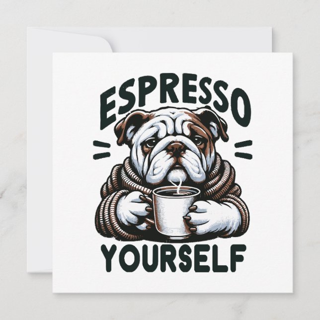 Warm Espresso Bulldog - Cozy Coffee  (Front)