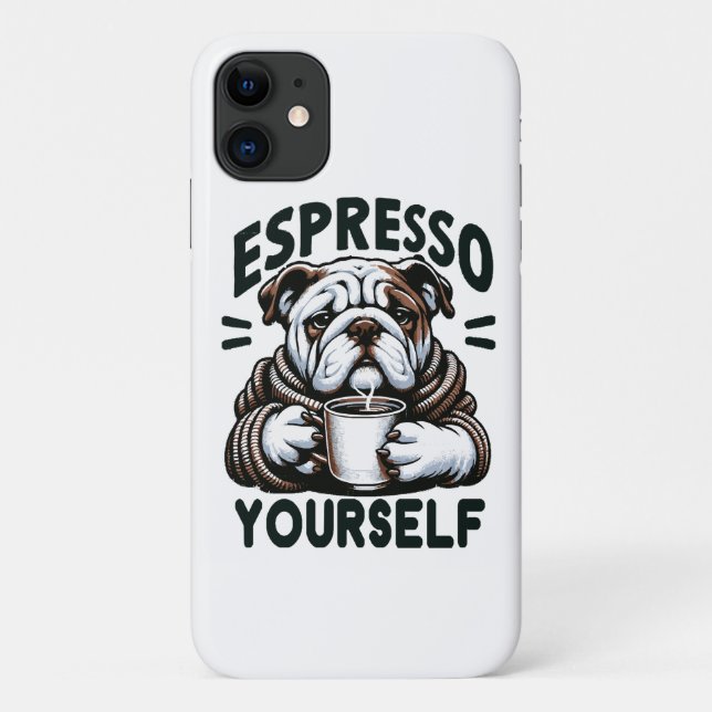 Warm Espresso Bulldog - Cozy Coffee  Case-Mate iPhone Case (Back)