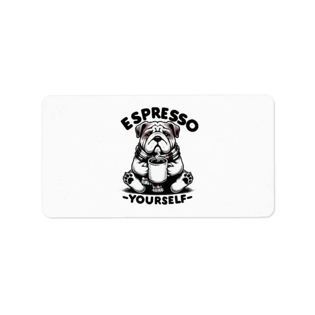 Warm Espresso Bulldog Label (Front)