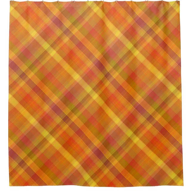 Warm Fall Orange Plaid Pattern (Front)