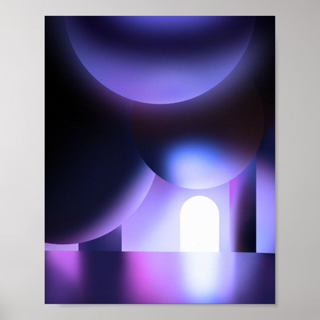 Warm feeling Abstract Purple Graphic design Poster (Front)