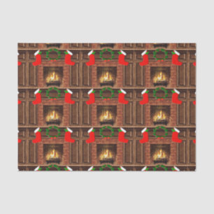 Warm Fireplace Tissue Paper