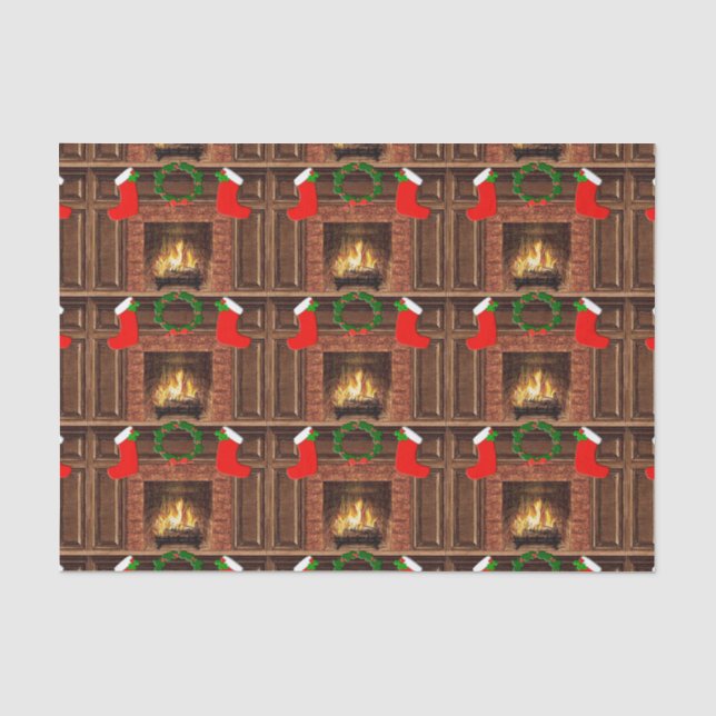 Warm Fireplace Tissue Paper (Front)