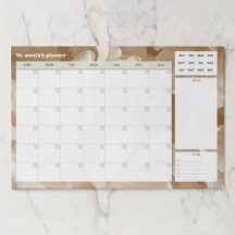 Warm floral art Monthly Planner