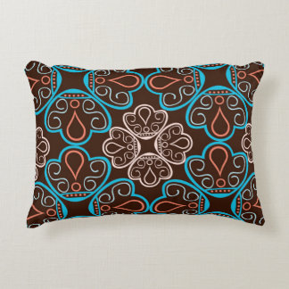Warm Floral Elegance Accent Pillow