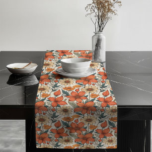 Warm Floral Table Runner for Fall Gatherings
