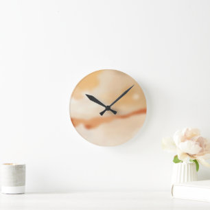 Warm Flow Abstract Round Clock