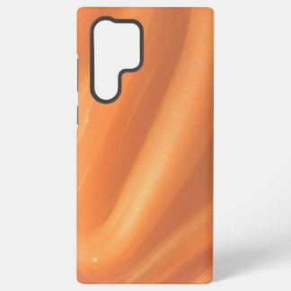 Warm Flowing Orange Abstract Marble Phone Case