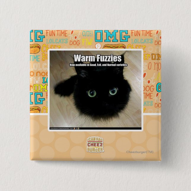 Warm Fuzzies 2 Inch Square Button (Front)
