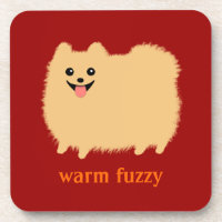 "Warm Fuzzy" Cute Pomeranian with Custom Text