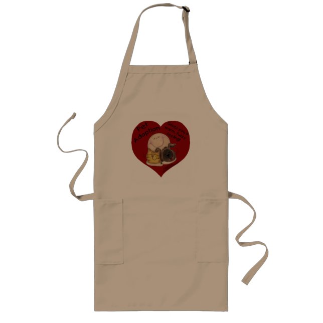 Warm, Fuzzy Feeling! Heart Long Apron (Front)