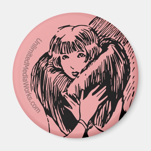 Warm Fuzzy Girl Magnet (Front)