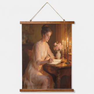 Warm Glow and Ink Hanging Tapestry