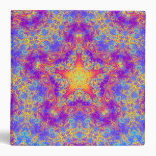 Warm Glow Star Bright Colour Swirl Kaleidoscope Binder