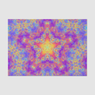 Warm Glow Star Bright Colour Swirl Kaleidoscope Tissue Paper
