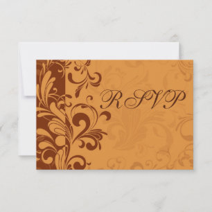 Warm Golden Autumn Swirl Invitation