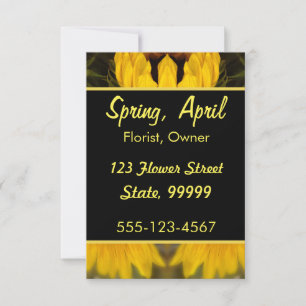 Warm Golden Sunflower Custom Card