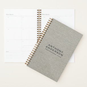 Warm Gray Fabric Texture Planner