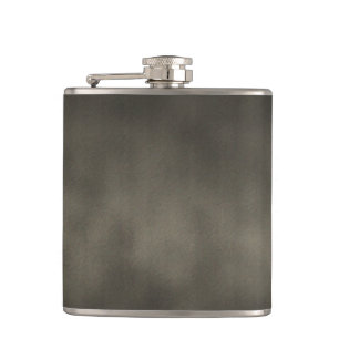 Warm Gray Goth Ombre Background Art Hip Flask