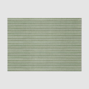 Warm Green Stripes Pattern Tissue Paper