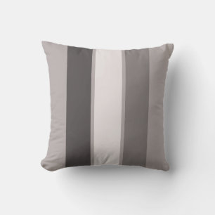 Warm Grey 3 Stripe (3 of 3) 16" Throw Pillow