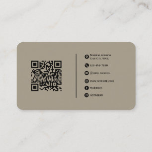 Warm Grey – Fully Customizable Elegant Design Business Card
