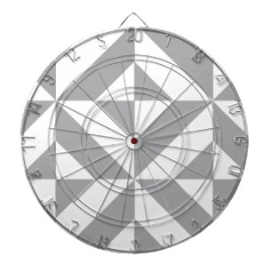 Warm Grey Geometric Deco Cube Pattern Dartboard