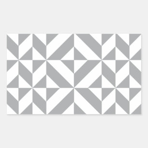 Warm Grey Geometric Deco Cube Pattern Sticker