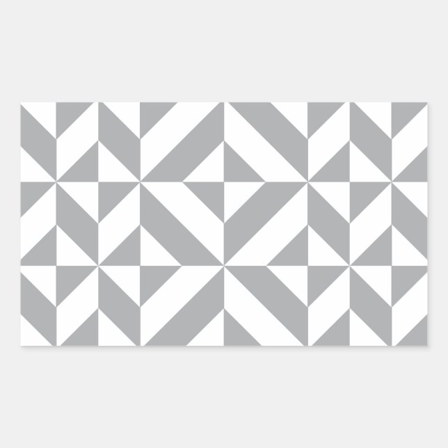 Warm Grey Geometric Deco Cube Pattern Sticker (Front)
