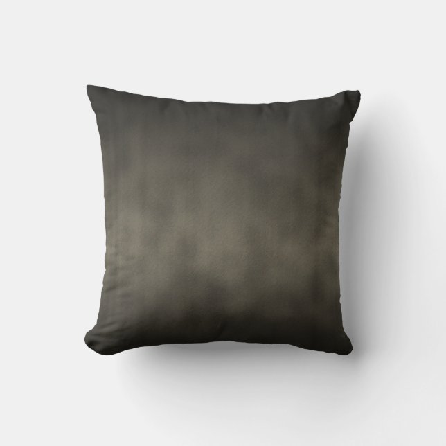 Warm Grey Goth Ombre Background Art Throw Pillow (Front)