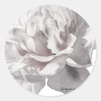 Warm Grey Peony Envelope Sticker Seal