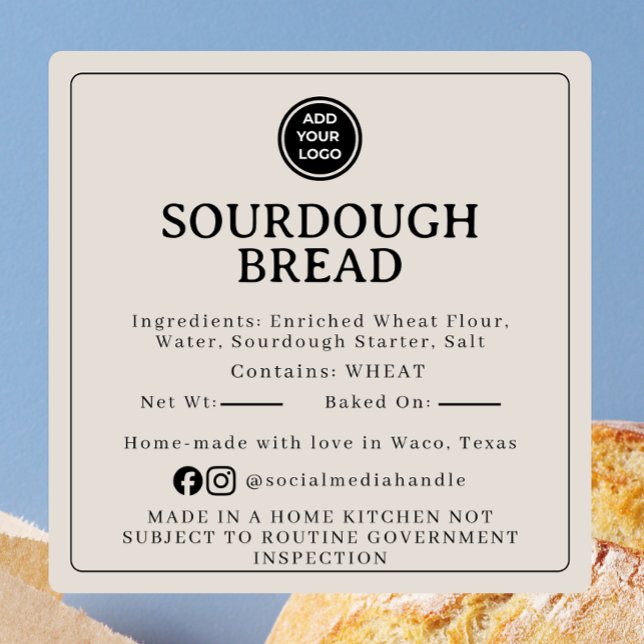 Warm Grey Sourdough Ingredient Cottage Sticker (Creator Uploaded)