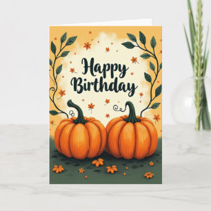 Warm Harvest Birthday Card