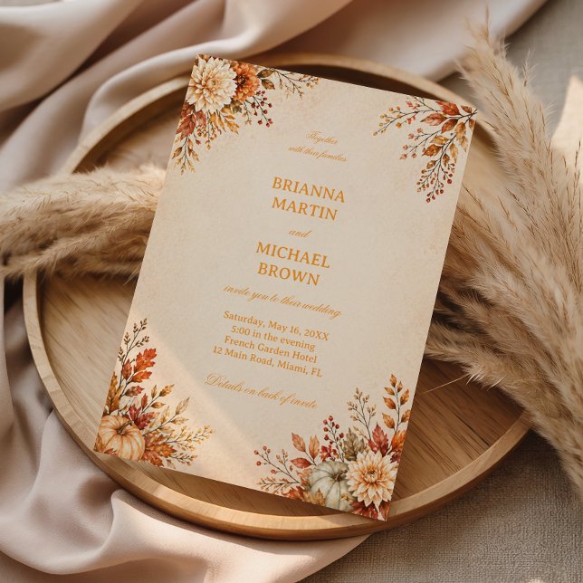 Warm Harvest Floral Invitation (Creator Uploaded)