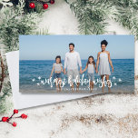 Warm Holiday Wishes Christmas or New Years Photo<br><div class="desc">Send warmest holiday wishes with this festive photo card that's perfect for Christmas or New Year's greetings.  Easily add your photo,  name and year. Modern,  festive and simple - you're sure to spread holiday cheer.</div>
