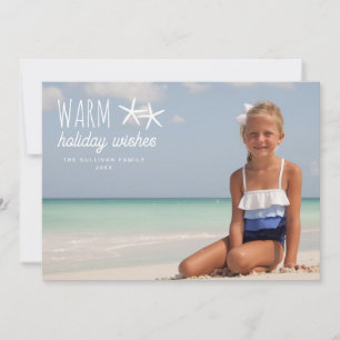 Warm Holiday Wishes   Holiday Photo Greeting Card