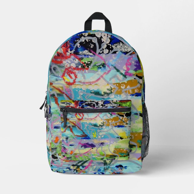Warm Layers by Lydia's Art Sangria Printed Backpack (Front)