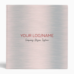 Warm Light Grey Metallic Texture Custom Text Binder