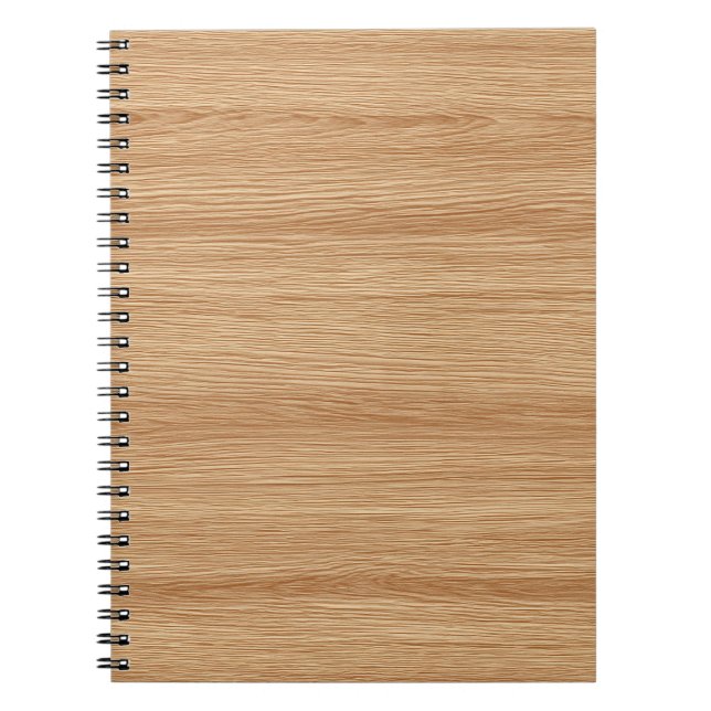 Warm Light Wood Grain Texture with Natural Flow Notebook (Front)