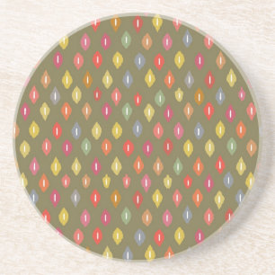 warm little ikat diamonds coaster
