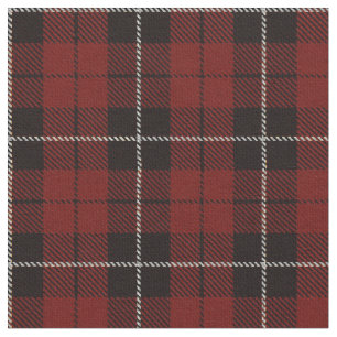 Warm Maroon, red plaid fabric white/black stripe