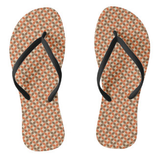 Warm Mid-Century Retro Boomerang Atomic Flip Flops