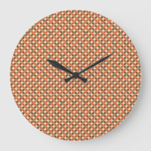 Warm Mid-Century Retro Boomerang Atomic Large Clock
